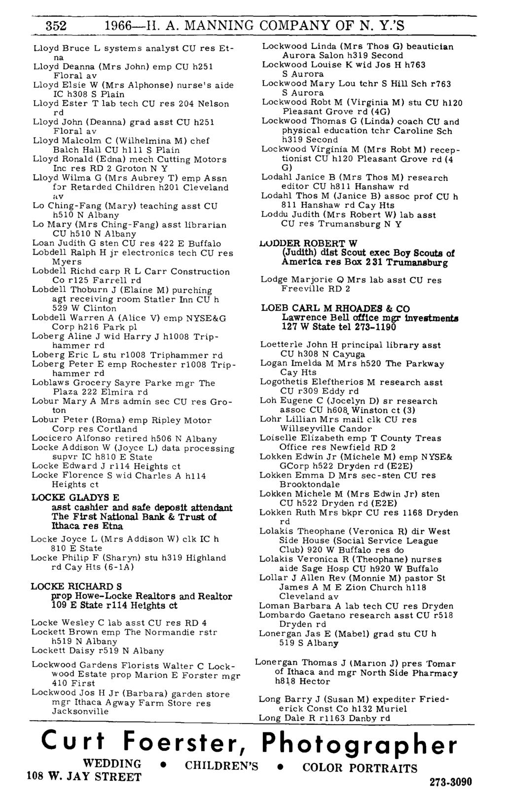 352 1966-H. A. MANNING COMPANY OF N. Y.