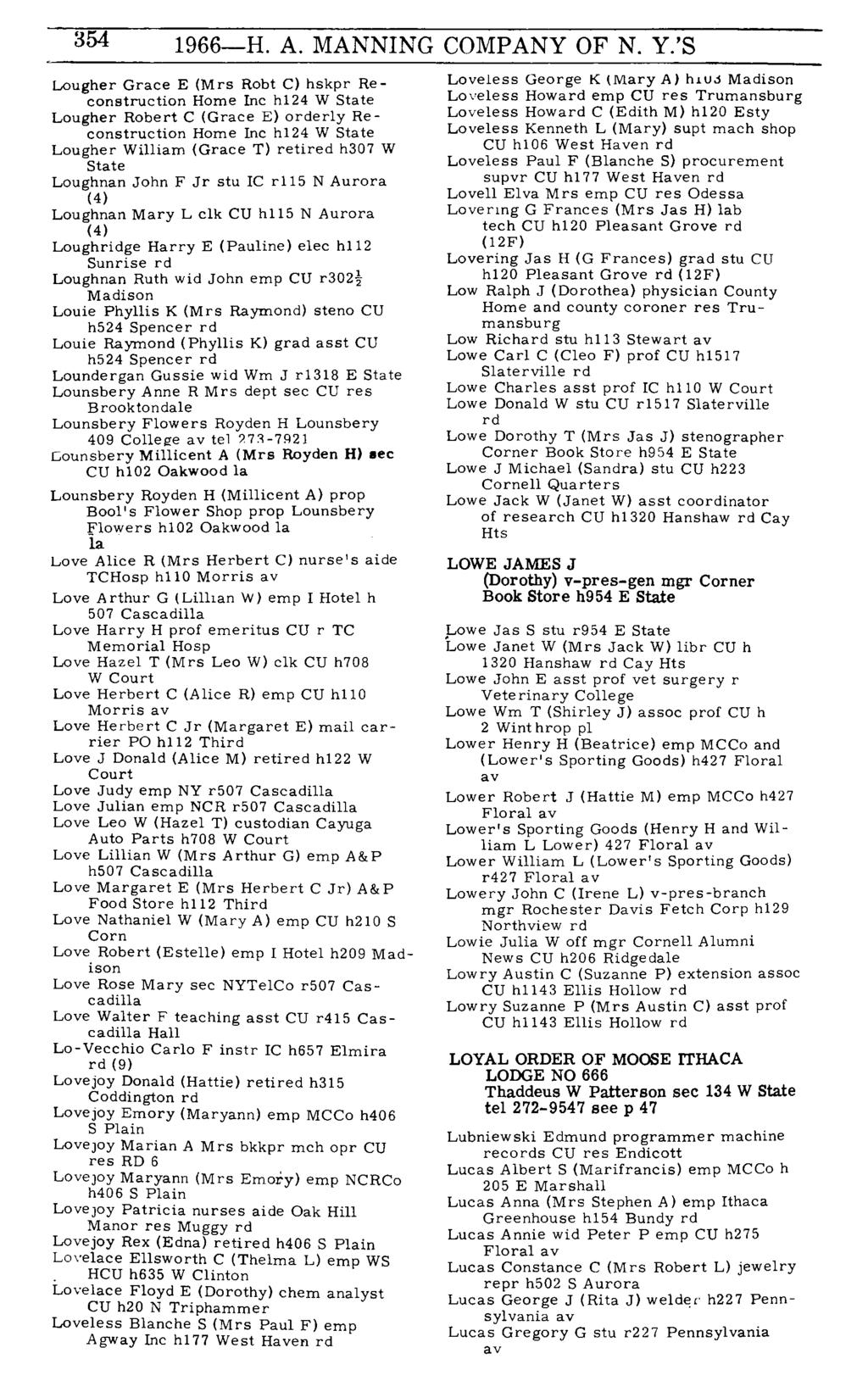 354 1966-H. A. MANNING COMPANY OF N. Y.