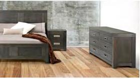 Queen Bed: EM-2 (88L x 65W x 52H) Commode: