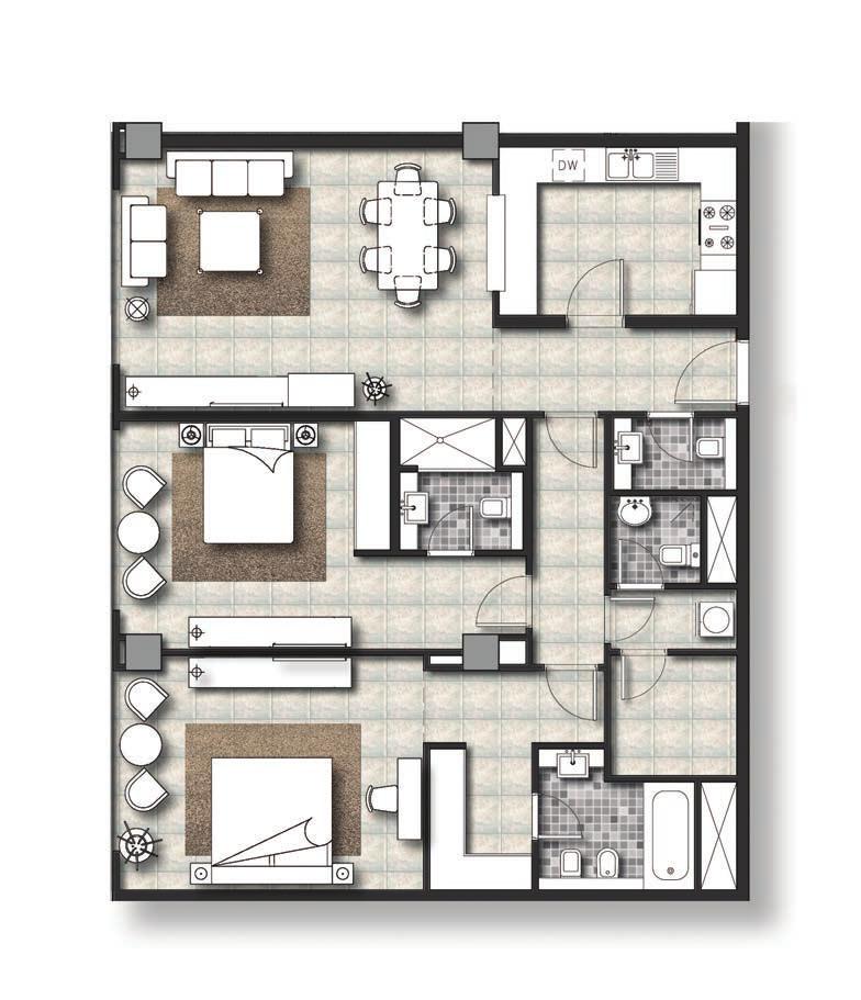 1 bedroom plan This