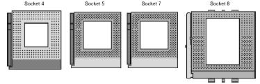 486 процессорларына арналған Socketтер Pentium, Pentium PRO процессорларына арналған Socketтер