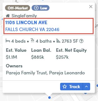 View details for a multi-unit property If you want to view property details for a condo, click on the blue dot or star for the building. On the multi-unit property card that appears, click View Units.