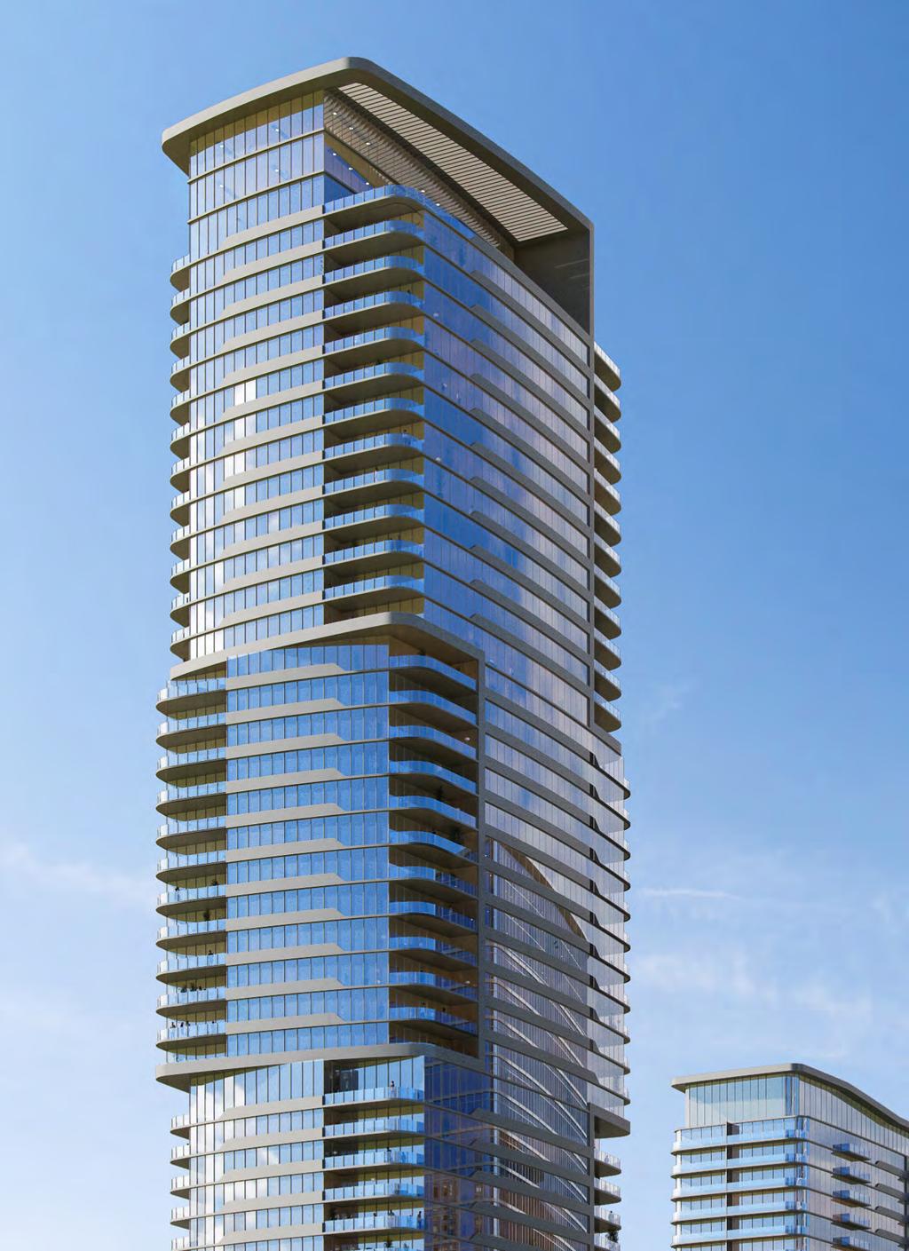 THE RESIDENCES AT THE ALLEN 99 luxury condos 360 unobstructed views of downtown Houston Private entrances Balcony plunge pool in select units 24-hr concierge service Helipad Garage and valet parking