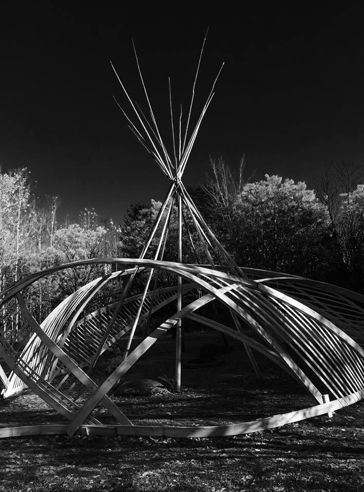 TITLE Weypiskosiweywin III DATE 2016 CONSTRUCTED Laurentian University, Sudbury, ON DESCRIPTION The final of the set trilogy addressed the issue of reconciliation from inside the culture.