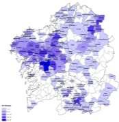 LC Projects finished Main tool used: Land consolidation Proportion of agricultural area by municipality