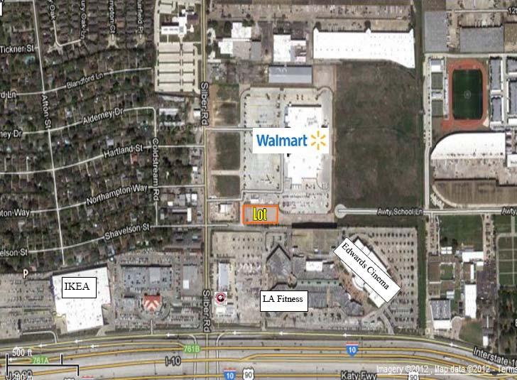 Walmart Outparcel For Sale Houston, TX Store # 3640 1118 Silber Road FOR INFORMATION CONTACT: Lot.