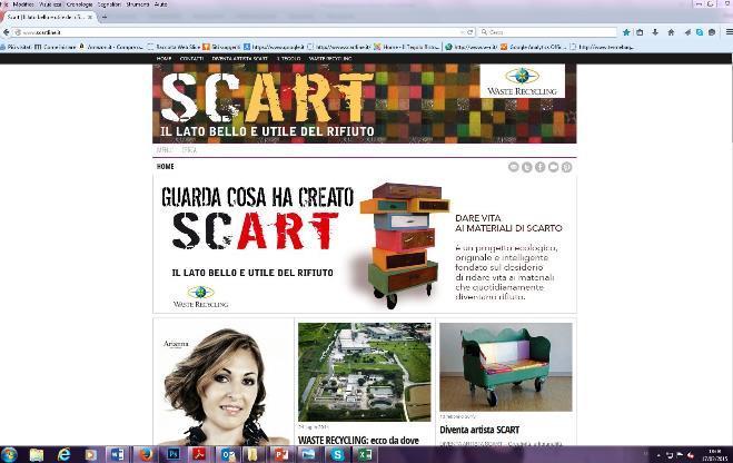 A Web platform for waste recycling artists In 2013 we opened a Web Community (www.scartline.