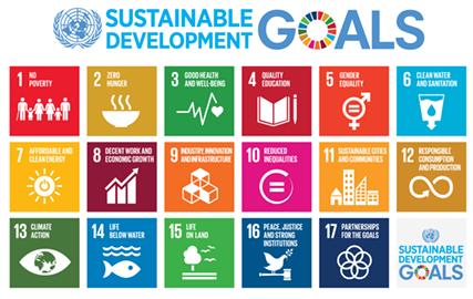 Figure 1: illustrates the set of 17 Sustainable Development Goals (SDGs) that are agreed upon by the world leaders with the overall purpose to end poverty, protect the planet, and ensure prosperity