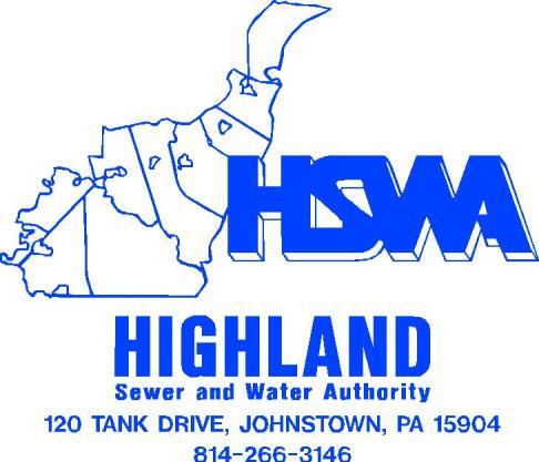 HIGHLAND SEWER AND WATER AUTHORITY www.highlandwater.