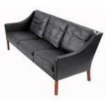 Airport sofa with chromed steel frame, upholstered in wool, green hallingdal. 91,000.00 (310125) Arne Jacobsen.