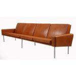 Three seater sofa model 2213 reupholstered with cognac 247,000.00 (310138) Børge Mogensen.