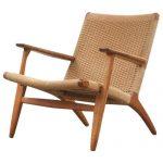 Oak lounge chair, seat and back of paper yarn Hans J. Wegner.