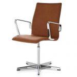 00 (310347) Arne Jacobsen armchair 'syveren' mounted with cognac