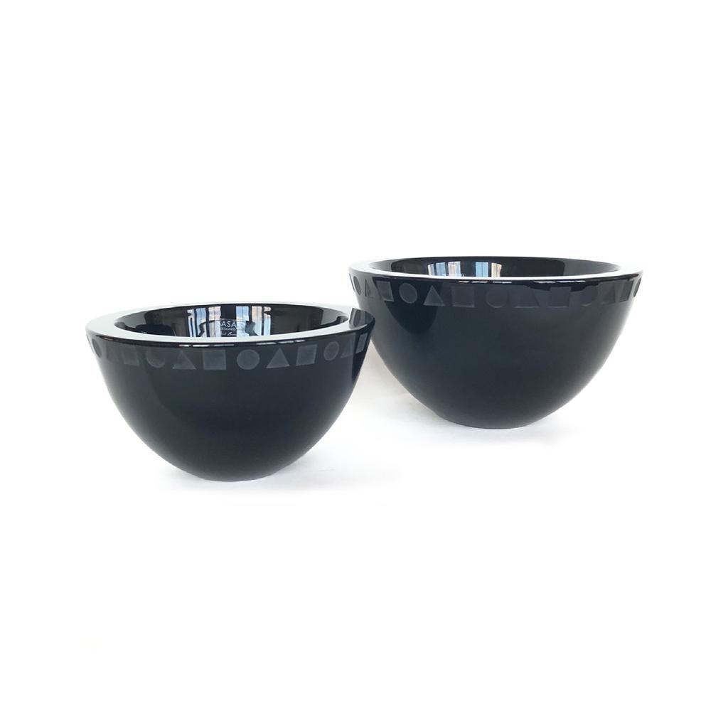 16 Amethyst Black Glass Vase, Sasaki 6.