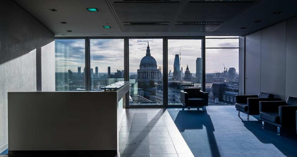 Top floor of a landmark building with panoramic views One London Wall is a landmark building designed by Foster & Partners, which comprises 200,000 sq ft of Grade A office accommodation.