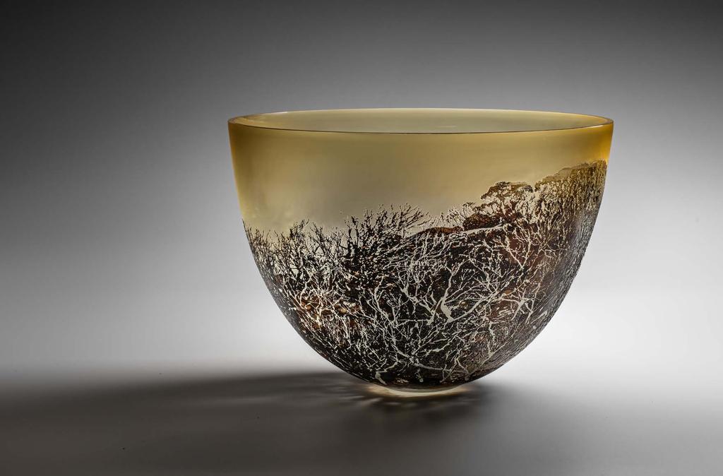 RAMSHEAD RANGE 2015 blown glass with glass powder & silver leaf surfaces,