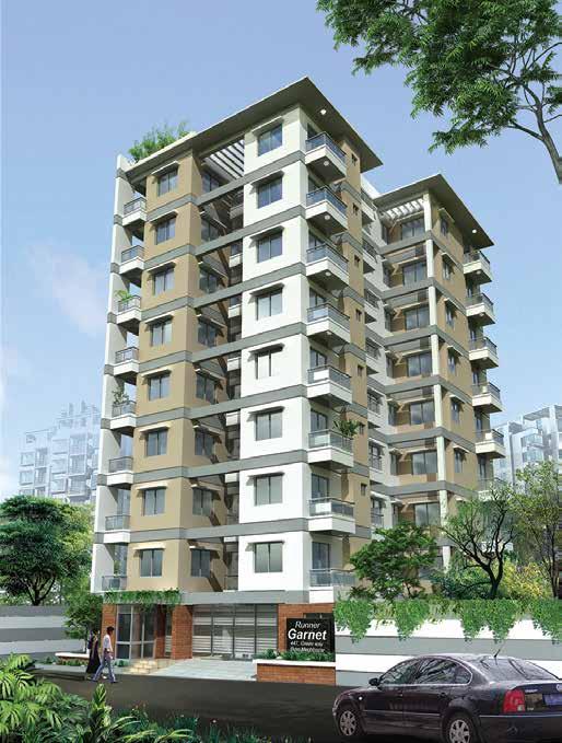 On Going Project Runner Garnet Project Name: Address of the project: Land Area: Building Height: Apartment Size: Rajuk Approval No: Hand over Date: Runner Garnet 447, Greenway, Boro Moghbazar, Dhaka.