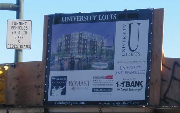 Exhibit 5-4: University Lofts Transit-Oriented Development Construction has begun on the University Lofts project at University and Evans Avenues.