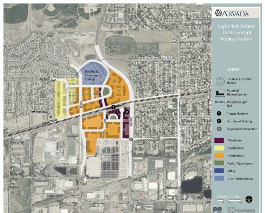 Transit-Oriented Development Exhibit 9-5: Draft Arvada Ridge Area Plan Ward Road In 2006 the City of Wheat Ridge adopted a