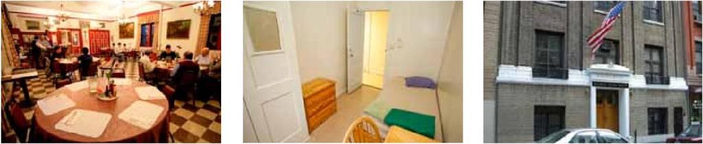 male residence Kolping house new york Dining hall Bedroom View from street Library and dining room Bedroom Bathroom Accommodation details Type of accommodation Single occupancy and fully furnished