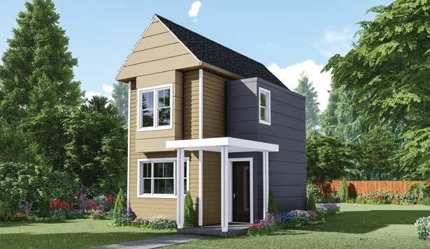 small DIGGS cottage SERIES SOL 756 16-8 12-4 x 10-0 LIVING AREA 756 sq ft 2 1 Crisp and contemporary, this design 11-1 x 13-0 11-1 x 6-5 FIRST FLOOR 26-0 11-0 x 10-2 SECOND FLOOR enlarges and