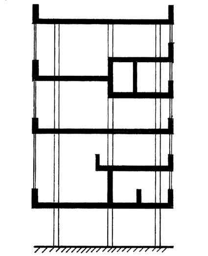 Journal of Architecture and Urbanism, 2015, 39(2): 103 115 105 Roof Terrace L-shaped apartment Corridor L-shaped apartment Corridor a) b) Pilotis Cars L-shaped apartment Pedestrians Fig. 2. Cross-section for proposals at Geneva (a) and Nemours (b) (created by the author) condenser.