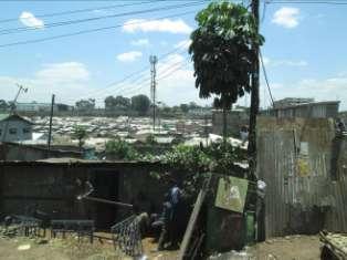 The Valley is one of the oldest and worst slum areas in Nairobi and the degree of poverty there is unimaginable. People live in 6 ft. x 8 ft. shanties made of old tin and mud.