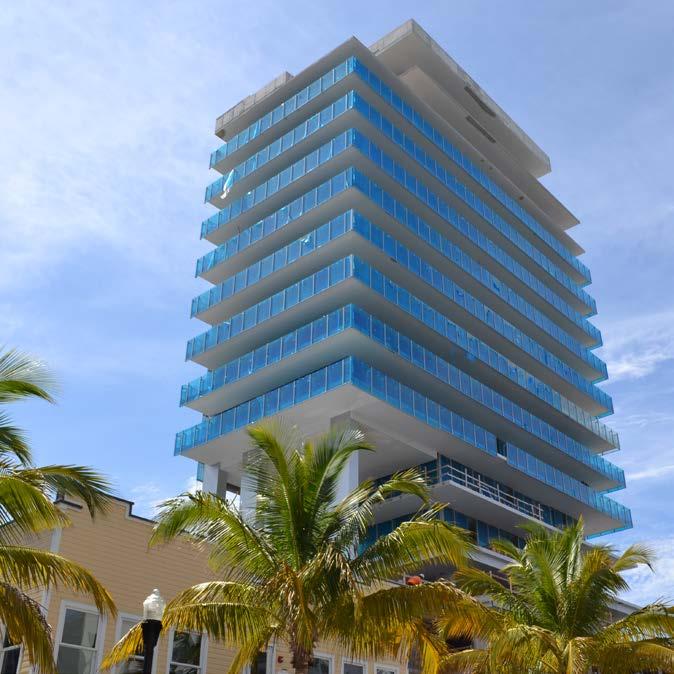 built that include One Ocean, Three Hundred Collins, Marea South Beach, Louver House, Glass,