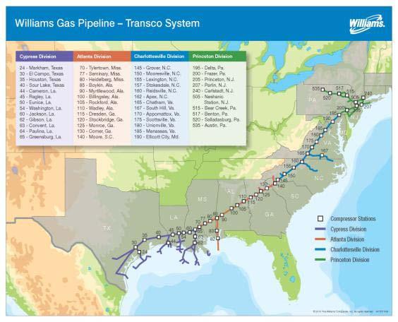 Who is Williams Who is Transco > Williams owns & operates the Transco interstate natural gas pipeline.
