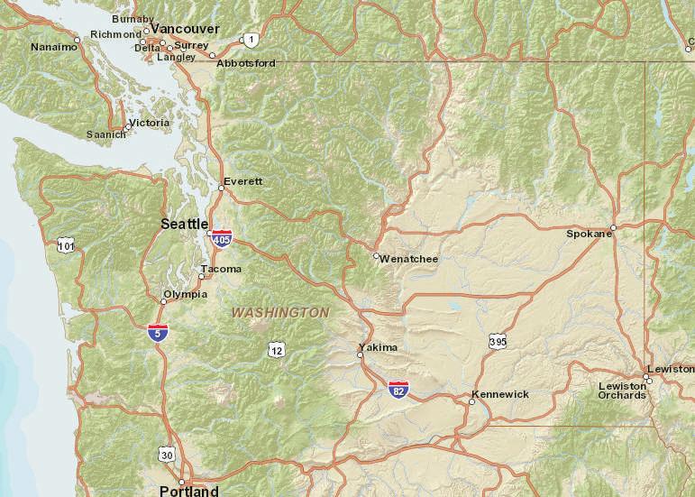 Maps Pacific Northwest