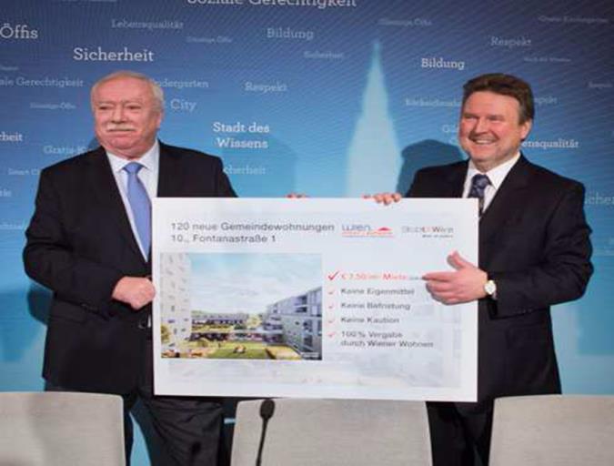Further Initiatives 1: - WBI: Vienna s housing initiative 2011 6.250 units will be built additionally to subsidised public housing. 1.600 units will be built in Seestadt Aspern, Vienna s lake side.