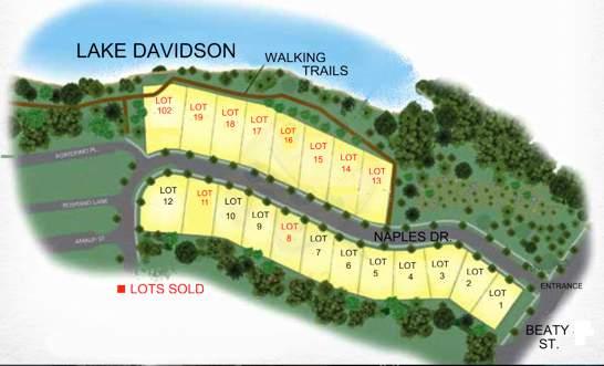 Lot Plan Water View Available lots in black