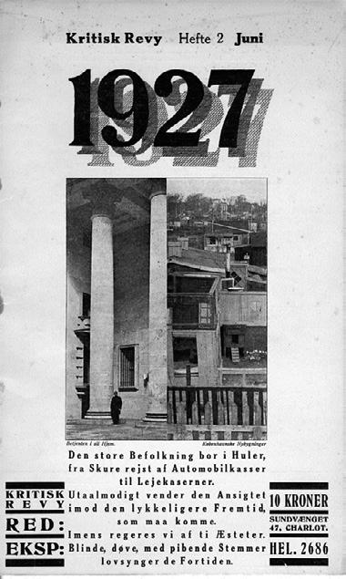 Fig. 1: Cover: Kritisk Revy magazine. 476 Ortega Sanz Welfare State.