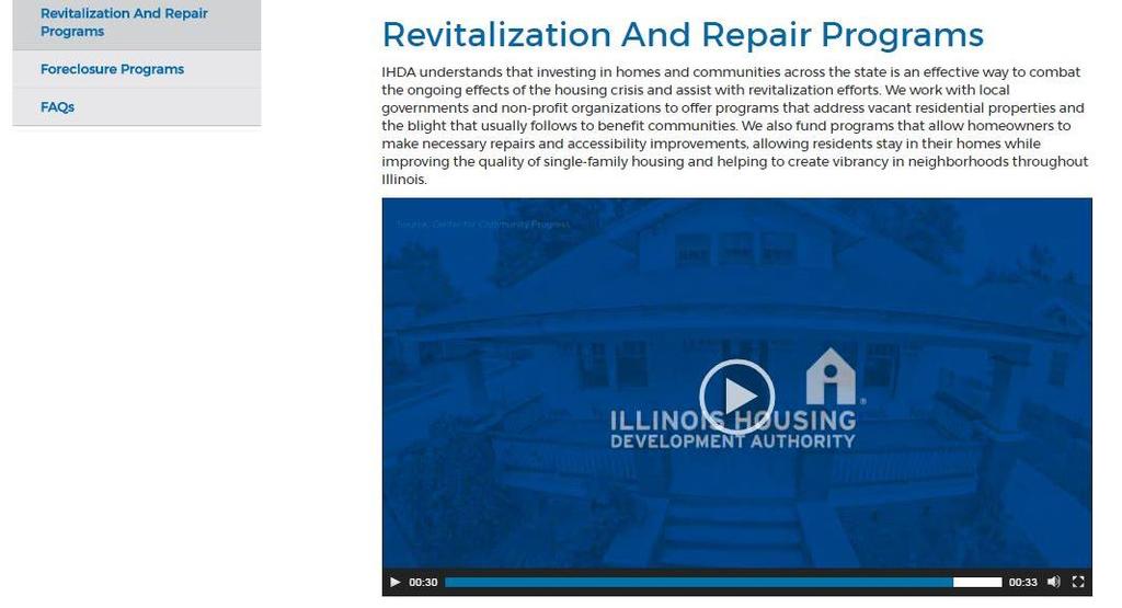 org My Community Revitalization and Repair Programs