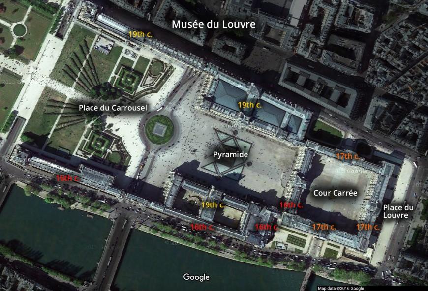 photo Google Earth However, by 1680 Louis XIV had directed his full attention and brought his whole court to the new palace at Versailles.