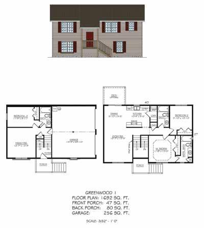 Katrina Creedon Now Building In! TBD Shawn Road, Lot #46, Kirbyville. The Greenwood 1 split entry floor plan with 1,692 sq. ft.