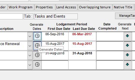 STEP 3: Populate the lodgement dates The lodgement period of a task extends from the first opportunity to complete the task until the final due date.