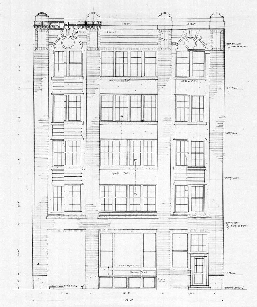 Plate 3 Architect s plan #3654/1912, Front Elevation, Clark