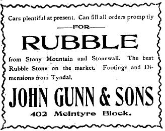 Plate 19 Advertisement for stone supplied by John Gunn and Sons.