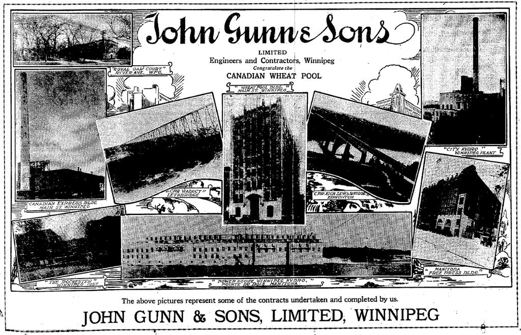 ) Plate 20 Advertisement for John Gunn & Sons Limited, Engineers