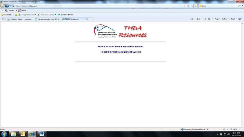 Enter the website, Resources.thda.