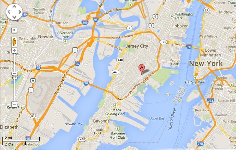 Maps Regional Map The subject property is a 15 minute drive from Lower Manhattan, through the Holland Tunnel, and from the Newark International Airport.