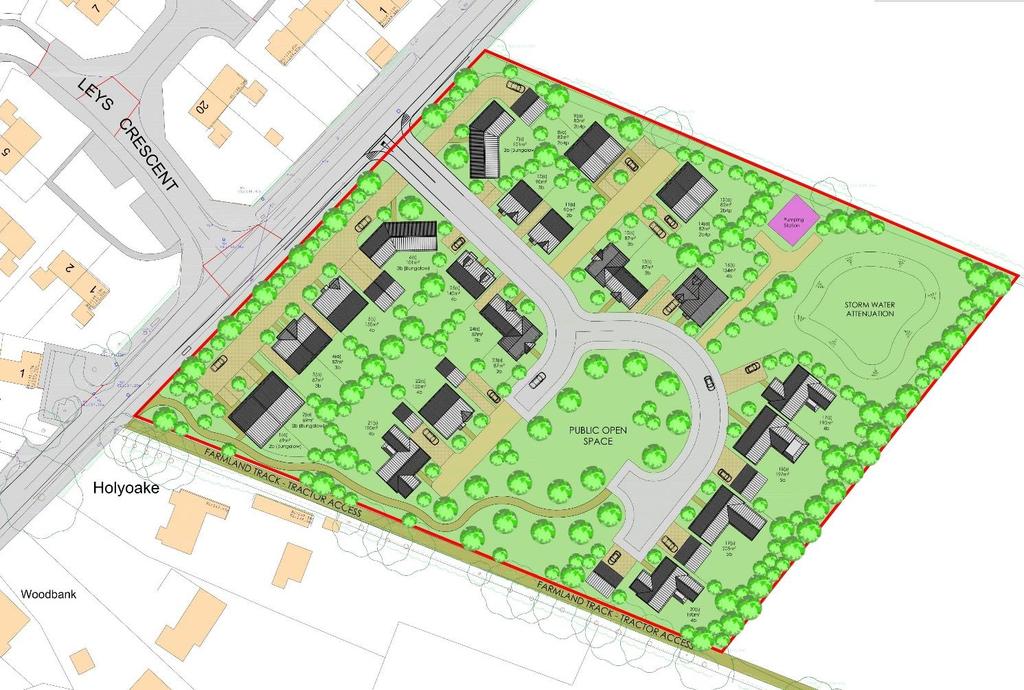 Planning The development site is located on the eastern edge of South Kilworth, with access directly off North Road. The development area extends to approximately 1.62 ha (4.