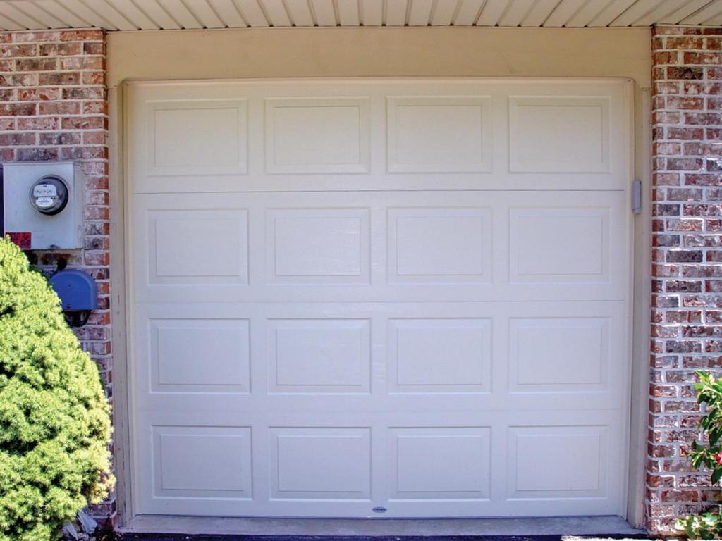 GARAGE DOORS Replacement garage doors MUST be 16 panels, solid doors (no windows). They may be either metal (vinyl) or wood (styles are shown below and on page 12).