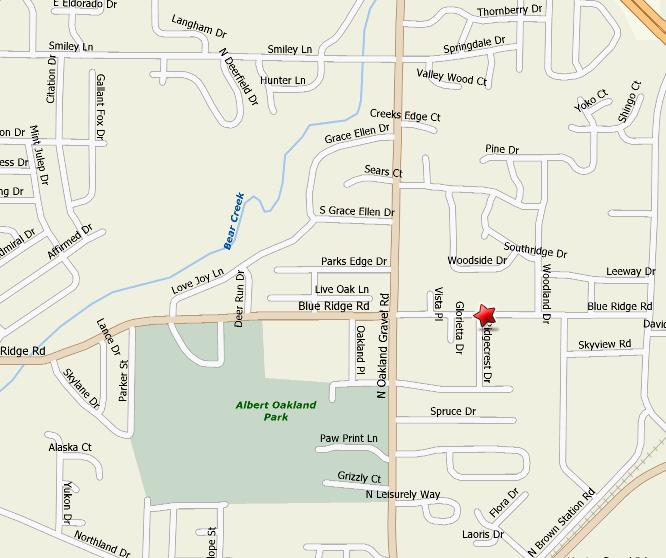 Map of Columbia Carlos property identified with star Lange Middle School Oakland Junior High