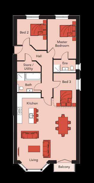 1ST FLOOR APARTMENT PLANS 3 Bed Type A 2 Bed 2ND & 3RD FLOOR APARTMENT PLANS 3 Bed Type A 3 Bed Type B Terrace Terrace Master Bedroom Master Bed 3 Bed Type B Hall Hall Master Bed Bath Bath Master