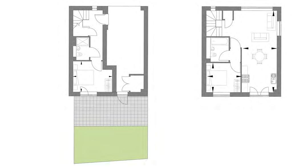 The Dunes Mews Garden Houses - Plots 32, 33 & 34 Bedroom Ground Floor First Floor Ground