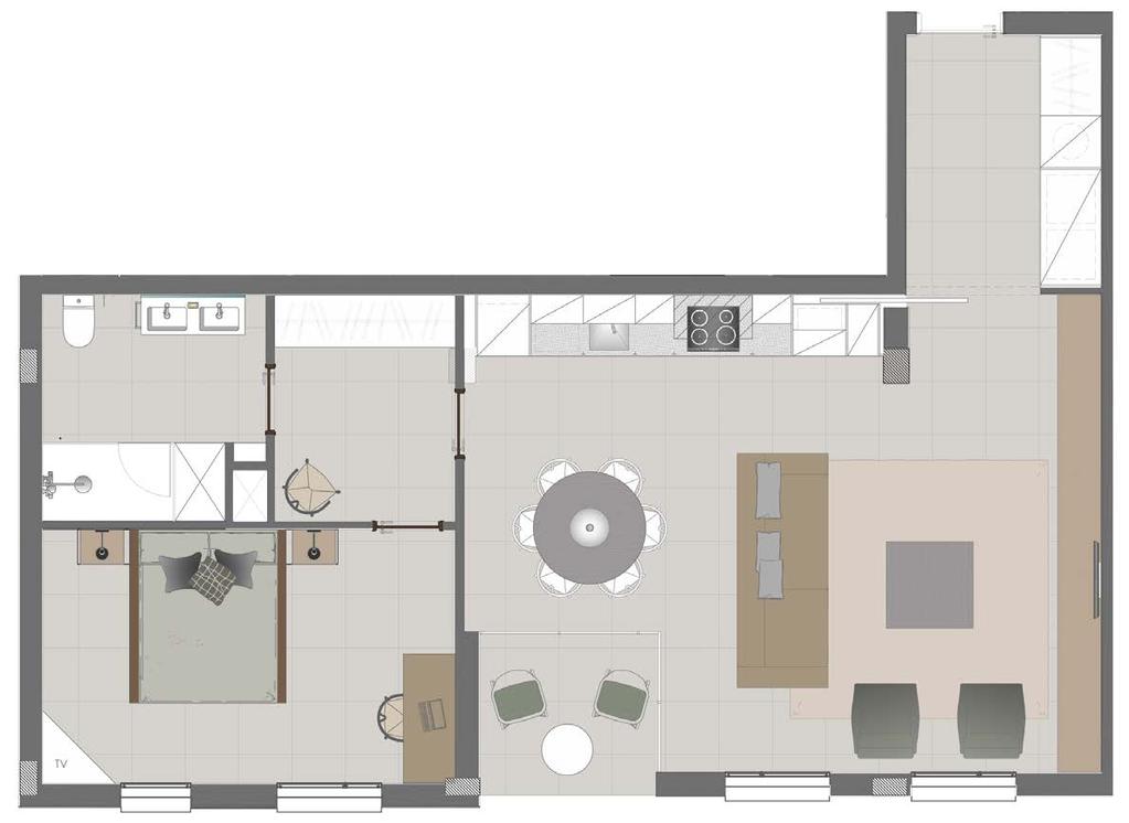 Typical apartment plans 1 Bedroom 2 Bedrooms Gross Area: 83 sqm Gross Area: 105 sqm CARPET AREAS CARPET