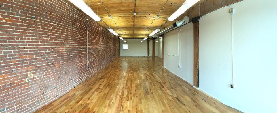 ONLY SPACE REMAINING STUDIO 303 Corner unit on 3rd Floor Great view west of city skyline Exposed brick 10' Ceilings with exposed wood beams New lighting fixtures New wood floors Studio 303 approx.