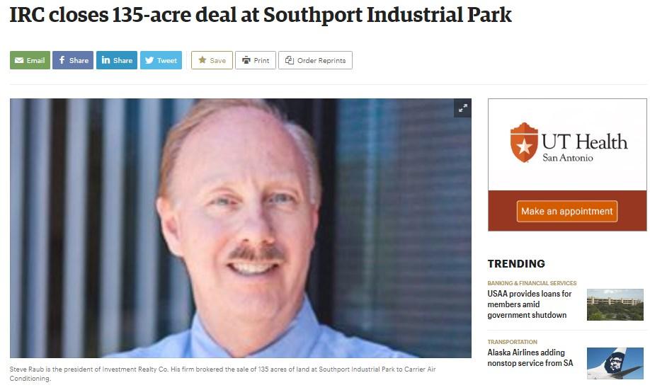 By Tricia Lynn Silva Assistant Managing Editor, San Antonio Business Journal A Dallas-based developer is spurring some new industrial activity on San Antonio s South Side.